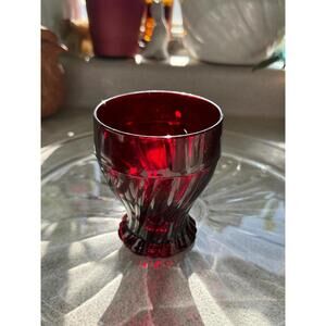 Anchor Hocking Swirl Royal Ruby 10oz Tumbler – Depression Glass (1938–1940)